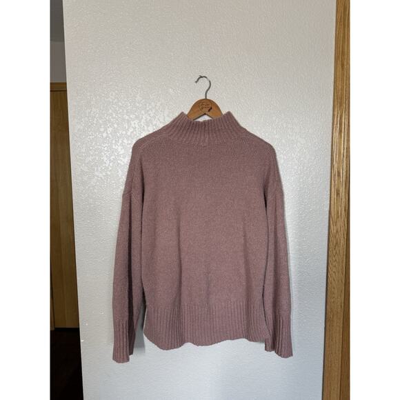 Frame Women’s Side Slit Turtleneck Sweater Rosewood Small - Picture 5 of 6